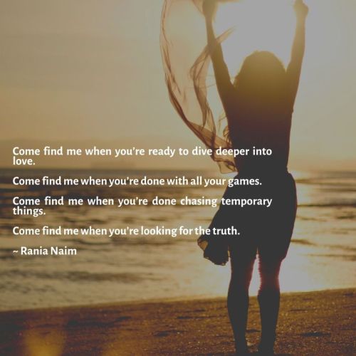 Come find me when you're ready